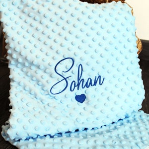 Personalized Embroidered Baby Plaid Blanket: Softness and Comfort for Cuddly Moments image 5