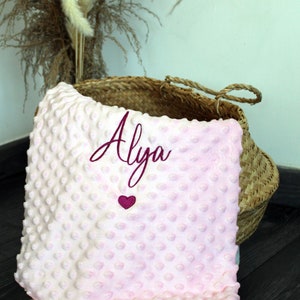 Personalized Embroidered Baby Plaid Blanket: Softness and Comfort for Cuddly Moments image 1