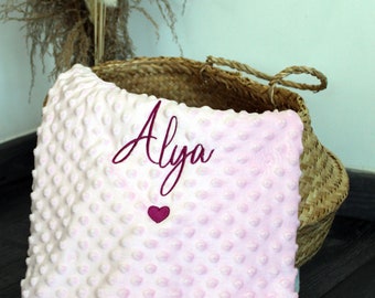 Personalized Embroidered Baby Plaid Blanket 80x80cm: Softness and Comfort for Cuddly Moments