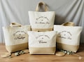 Embroidered Jute Tote Bag with Name | Personalized Tote Bag Gift for Mom or Teacher product logo