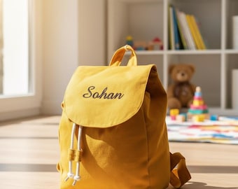 Customizable Mini Backpack in Organic Cotton - Ideal for Children and Adults