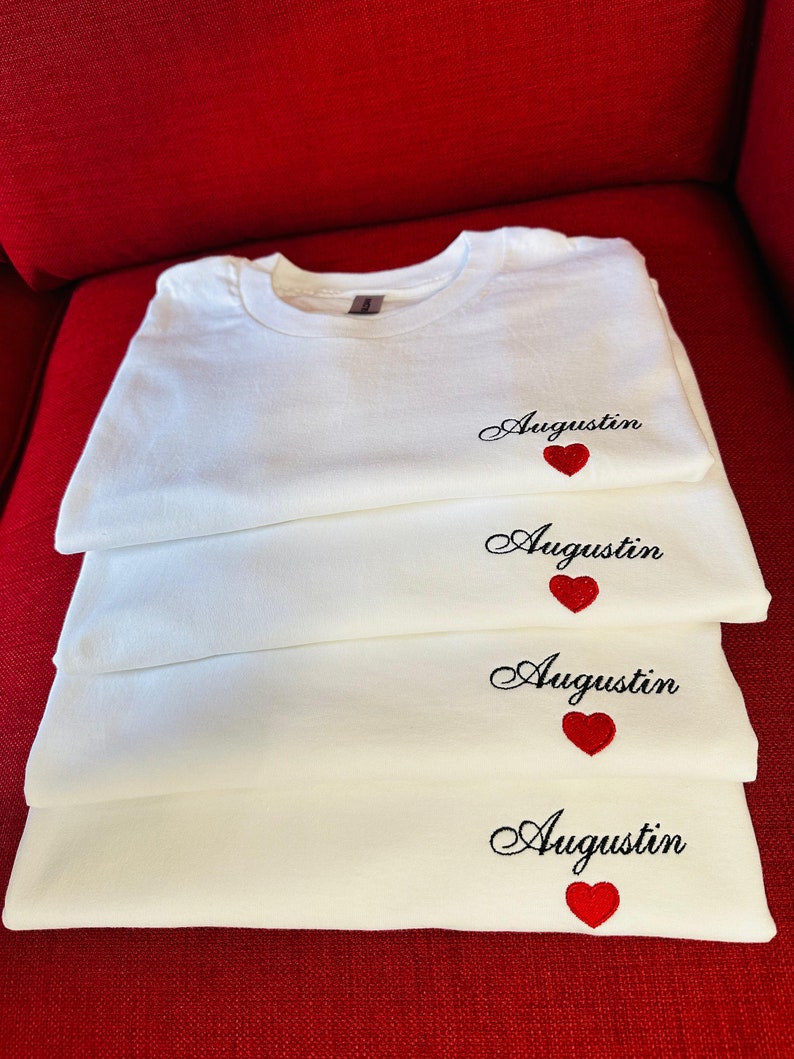 Personalized Embroidered Unisex T-shirt: Express Your Unique Style with Words image 5