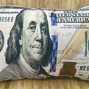 New double sided 100 dollar pillow