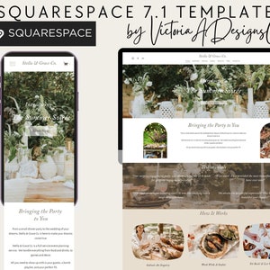 Squarespace Template, Squarespace 7.1 Template, Modern Boho Website, Squarespace Website Template,  Squarespace Template for Service