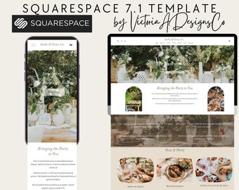 Squarespace Template, Squarespace 7.1 Template, Modern Boho Website, Squarespace Website Template,  Squarespace Template for Service