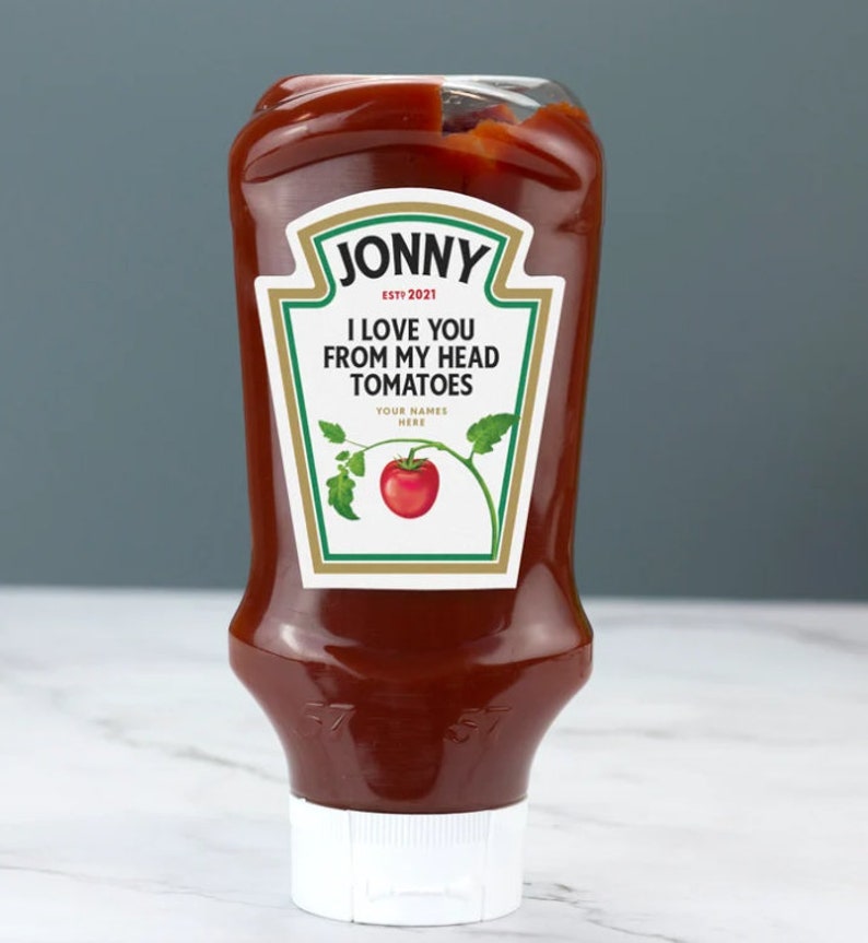 Personalized Tomato Ketchup Label, Heinz Label, Vinyl Sticker, Funny