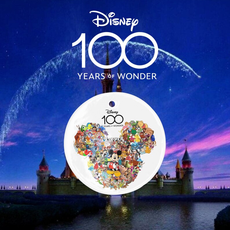 Disney 100 Years of Wonder Christmas Ornament, Disney 100 Years ...