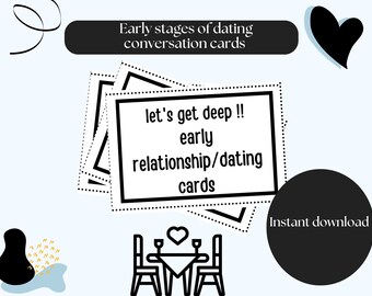Early relationship /Dating conversation game question cards