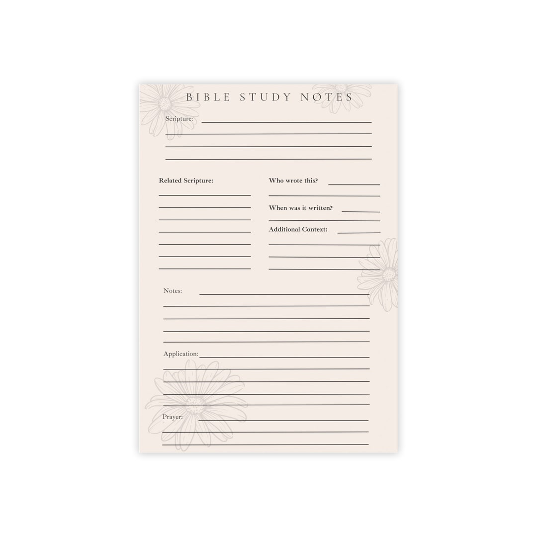 Christian Post-it® Note Pad/verse of the Day/bible Study Note Pad/daily ...