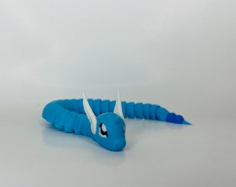 Figurka ruchomego smoka | Dekoracja fantasy | Ruchomy Dragonair (253 mm)