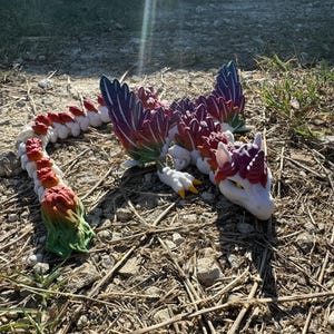 Ahorn Drache | 3D-Druck | Gliederdrache | Fidget | Drache Fidget | 3D Drache