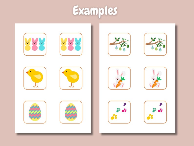 Kids Easter Memory Game, Printable Easter Matching Game, Printable ...