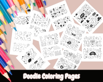 Doodle Coloring Pages Scribbles Edition, Doodle Coloring, Printable Coloring Pages, Activity For Kids, Adult Coloring