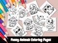 Funny Animal Coloring Pages, Adults and Kids, Instant Download, Printable PDF, Adult Coloring, Coloring Pages For Kids, Cute Animal