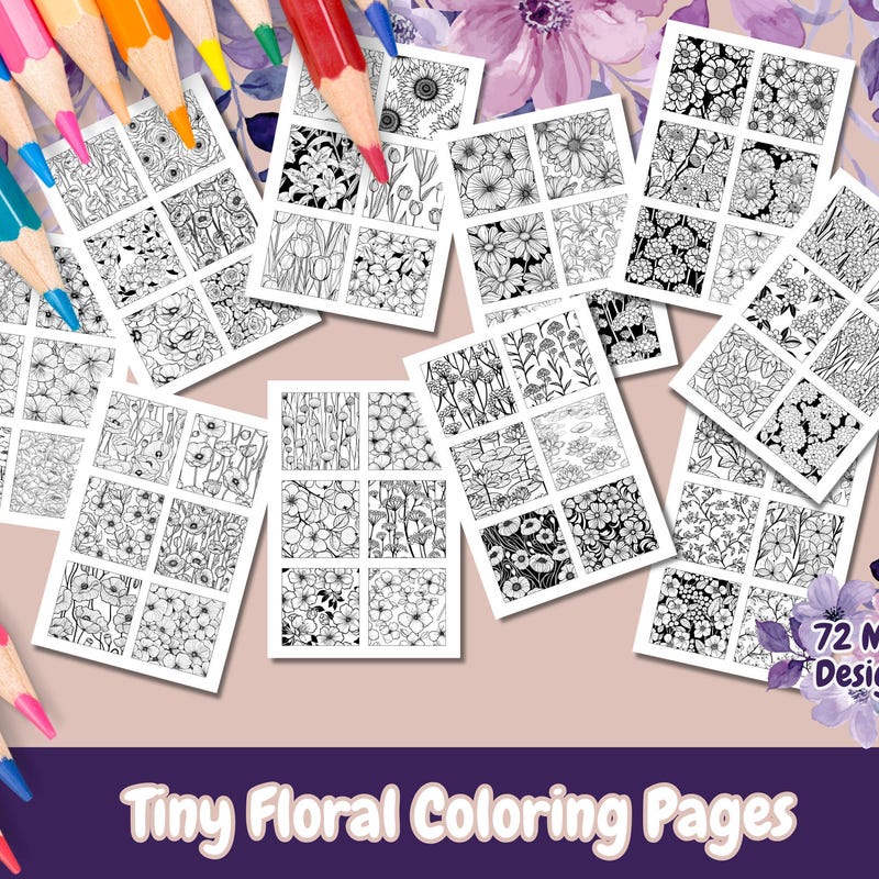 Spring R Color Pages Floral Wallpaper Adult - Etsy