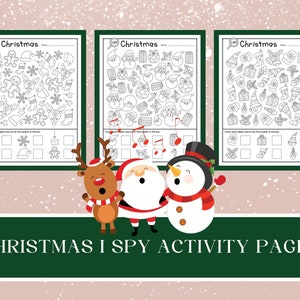 Christmas I Spy Activity For Kids, Kids Christmas Activity, Christmas, Counting Activity, I Spy, Kids I Spy, Christmas Party, Holiday Fun
