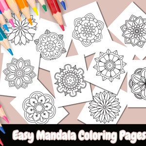 Mandala Malvorlagen, Malvorlagen Für Kinder, Erwachsene Ausmalen, Printable PDF, Malbuch, Mindful, Stress Relief