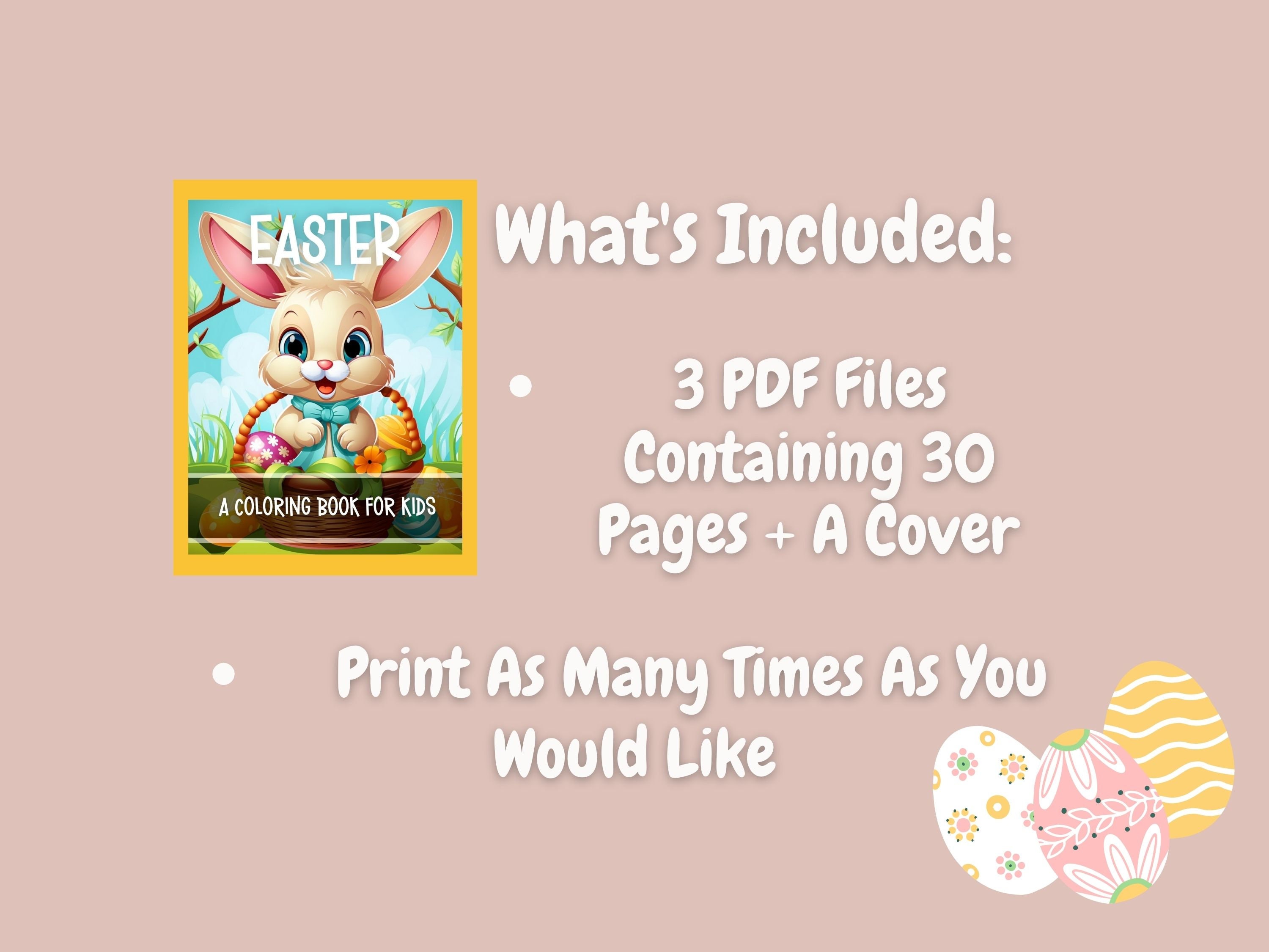 Easter A Coloring Book for Kids Vol 1, Printable Coloring Pages, Kids ...