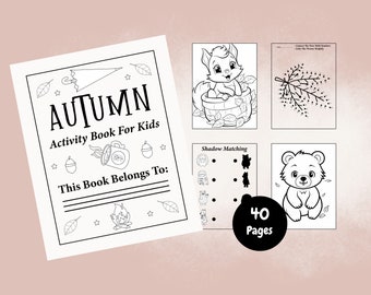 Autumn Activity Book For Kids, Kids Coloring Book, Kids Activity Book, Coloring Pages For Kids, Mazes, Dot Marker, Connect The Dots, Drawing