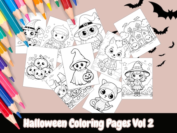 Halloween Coloring Pages For Kids Vol 2, Halloween Coloring Pages, Coloring Book, Coloring Pages, Halloween Activity, Kids Halloween, Fall