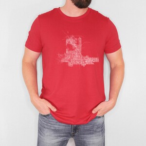Las Vegas NV Stadtplan-T-Shirt, einzigartiges Geschenk für Papa, individuelles LasVegas Nevada Straßenkarten-T-Shirt für Papa, erkunden Sie SinCity Souvenir Desert Oasis Shirt