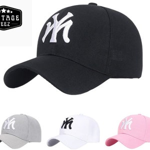 Embroidered Baseball Cap, NY Baseball Cap, Trendy Hat Snapback Cap, Sports Cap, Black Cap | White Cap | Pink Cap, Gift for her, Gift for him