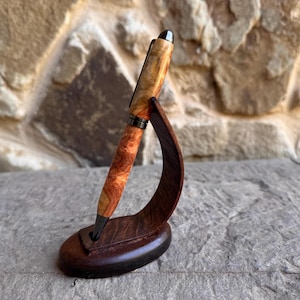 Unique Amboyna Burl Twist Pen/ Custom Handmade Ballpoint Pen