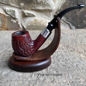Wooden Pipe Stand/ Pipe Display/ Handmade Walnut & Ipe Wood