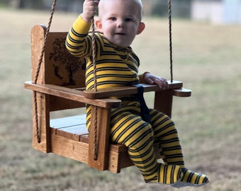 Toddler Swing, Personalized Childs Swing, Happy Little Swing