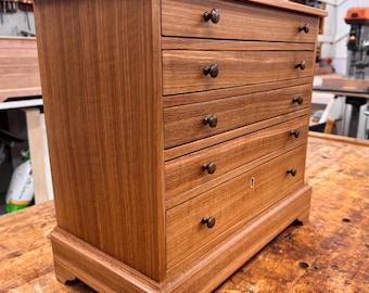 Jewelry Chest with Locking Hidden Drawer