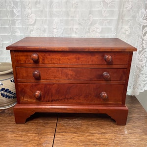Small Chest with Hidden Drawer, Secret Compartment Wooden Jewelry Box, Valet Box with Concealed Compartment, Handcrafted Hobby Organizer
