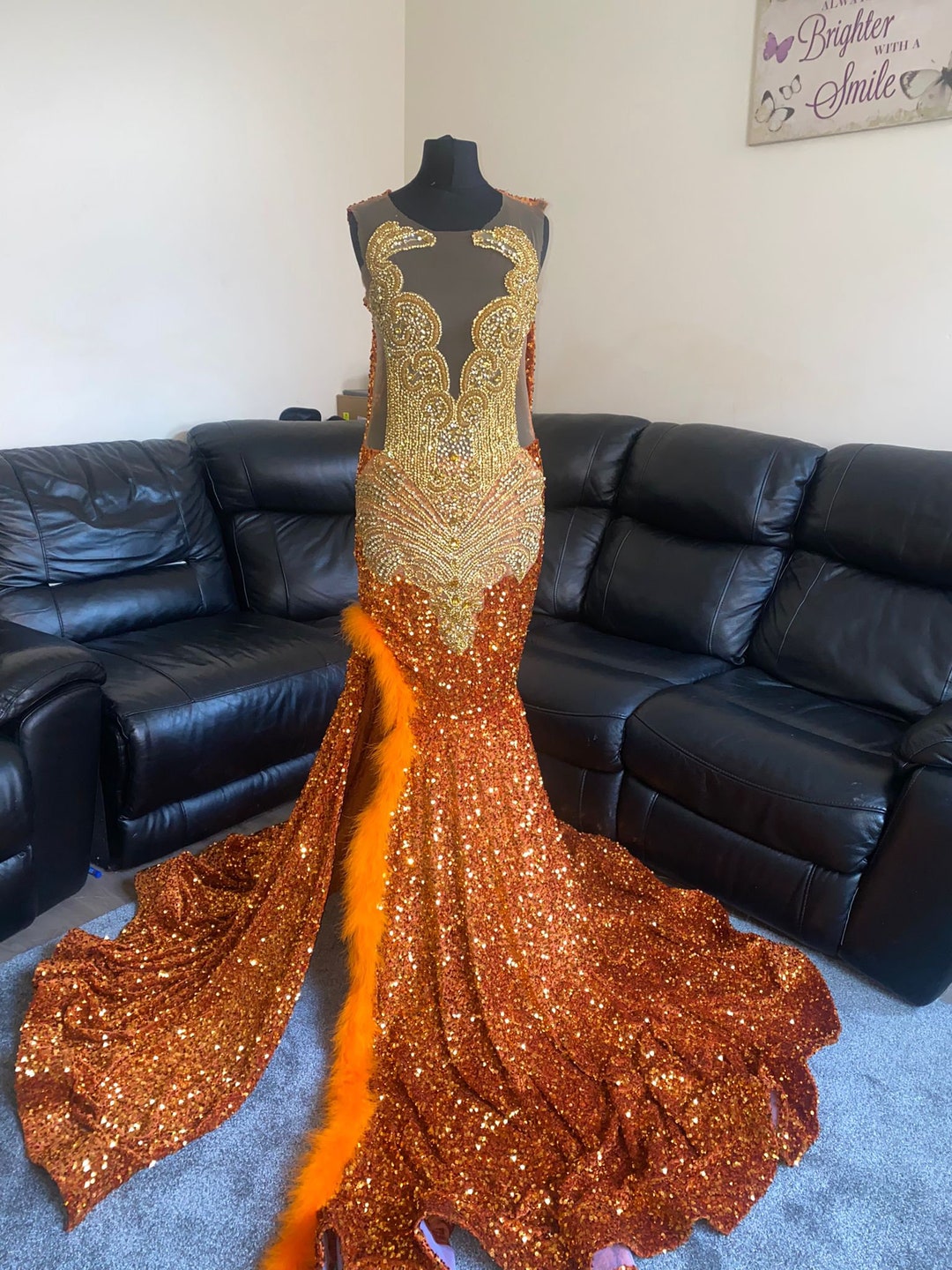 Orange Mermaid Prom Dress Formal Party Dress Prom Dress