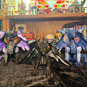 Detailed Fourth Wing Dragons;  Book shelf decor