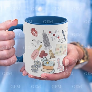 89 TV Pop Icon Accented Ceramic Mug, 11 oz. | &#39;89 Era Lyrics Mug | Lyrics-Inspired &#39;89 Coffee & Tea Mug