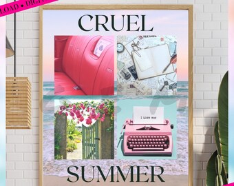 Cruel Summer Digital Wall Art | Lover Digital Art Download | Swift Lover Art | Swift Poster, Swiftie Wall Decor, Swift Gift