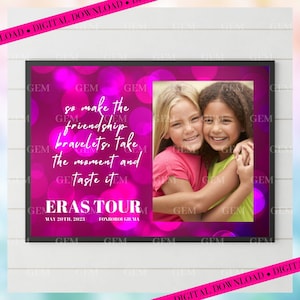 Personalized Eras Tour Concert Memory Photo Digital Poster | Custom Eras Tour Digital Print | Custom Photo Memory Poster | Eras Tour Gift