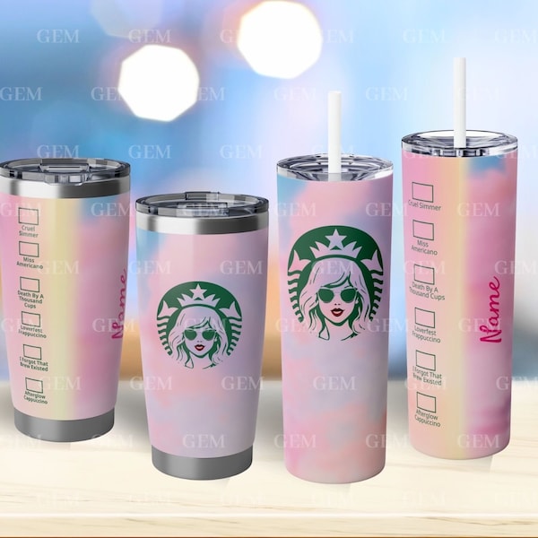 Personalized Starbucks Lovers 20oz Tumbler | Custom Starbucks Valentines Cup with Iconic Red Lip Logo | Lover Era, Galentine’s Gift