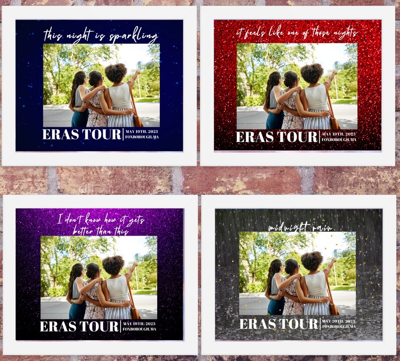 Personalized Eras Tour Concert Memory Photo Framed Poster Etsy