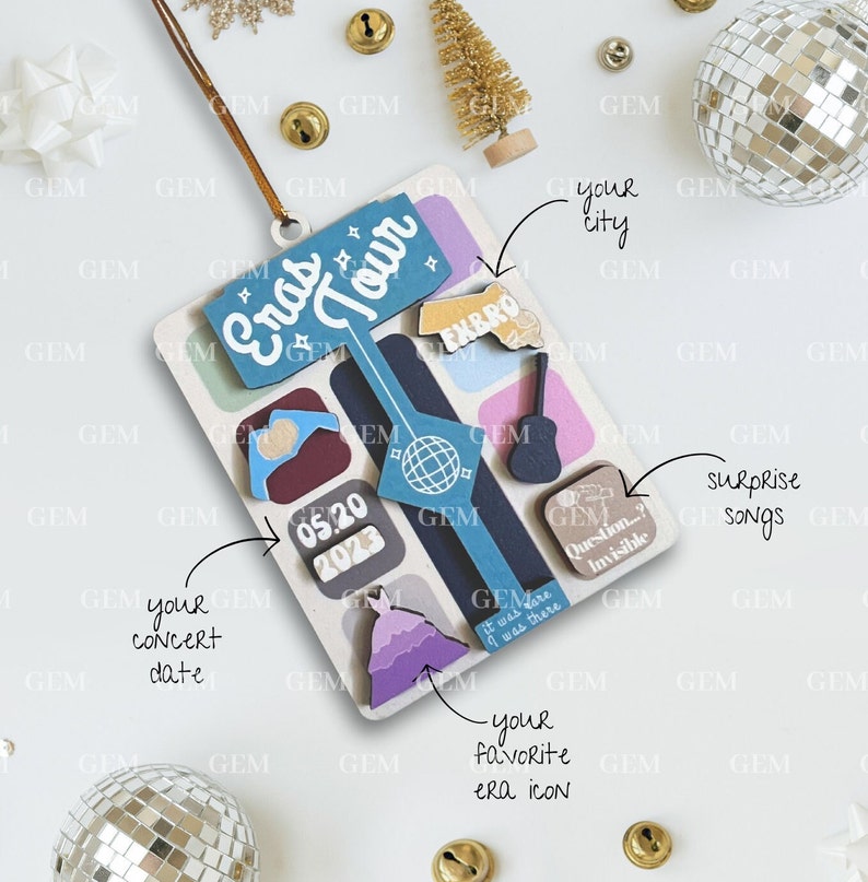 Personalized Eras Tour Ornament 2024 | Eras Tour Personalized Christmas ...