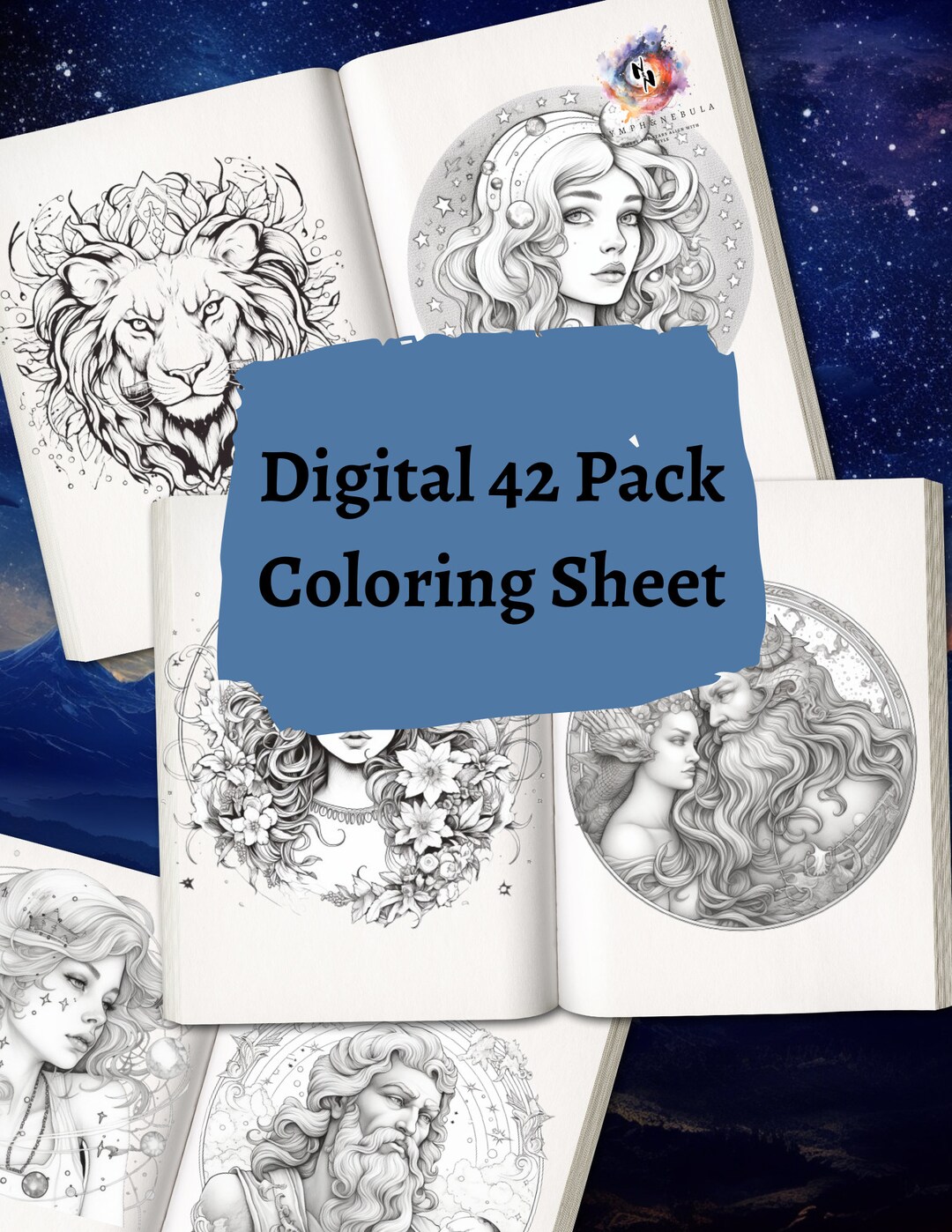 Instant Download Zodiac Coloring Page for Adult Coloring Page Instant ...