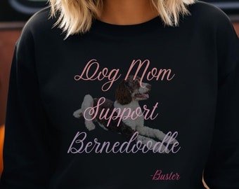 Personalized Bernedoodle  Sweatshirt,Custom Dog Photo Shirt,Bernedoodle Gift,Dog Lover Fall Sweater,Dog Mom Shirt,Fur Mama Shirt