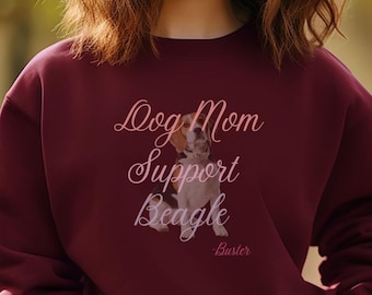 Sudadera Beagle personalizada, camisa con foto de perro personalizada, regalo Beagle, suéter de otoño para amantes de los perros, camisa de mamá de perro, camisa de mamá de piel