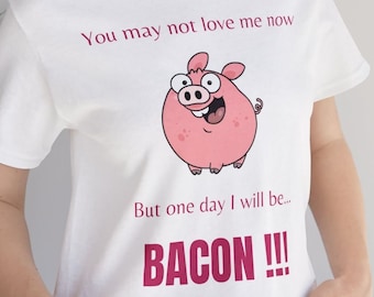Everybody Loves Bacon Tshirt, Bacon Lover Gift, Breakfast Lover Gift, Happy With Bacon, Funny Bacon Shirt, Bacon Humor