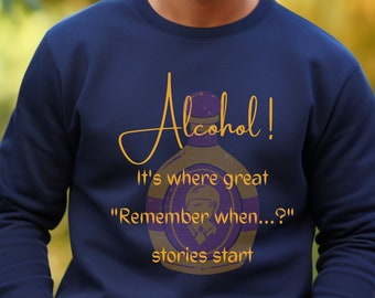 Sudadera de grandes historias de alcohol, historias de bebida, camisa de bebida, bebida divertida, camisa de bebidas mixtas de cerveza, camisa de fiesta, sudadera de otoño