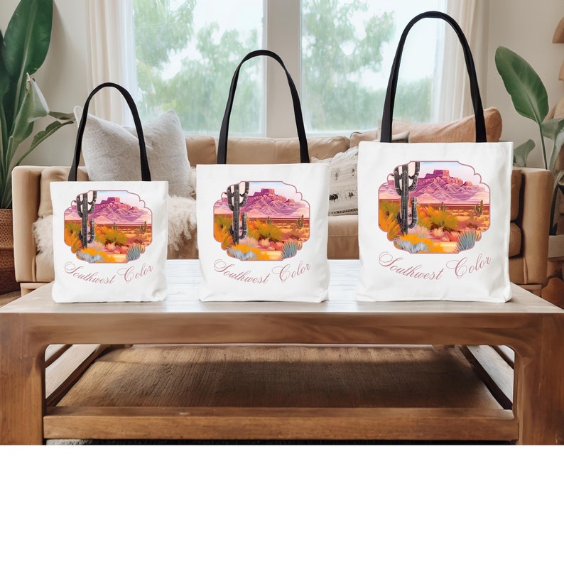 Southwest Color Tote Bag Western Color Tote Bag Southwest Etsy