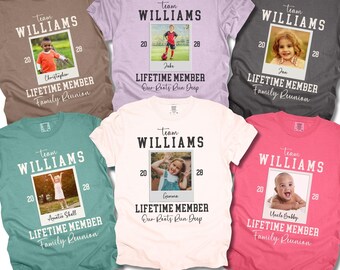 Custom Photo Family Reunion Shirts, Matching Comfort Colors Vacation T-Shirts, Personalized Group Family Reunion Travel T, Family Vacation