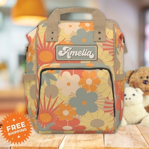 Bear Floral Print Small Baby Diaper Bag Stroller Bag Organizer – Honey &  Daisy