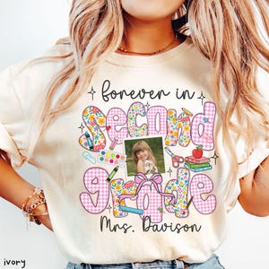 Personalized Forever In Second Grade Teacher Shirt, Custom Comfort Colors T-Shirt, Back To School 2nd Grade Team Gift, First Day of School