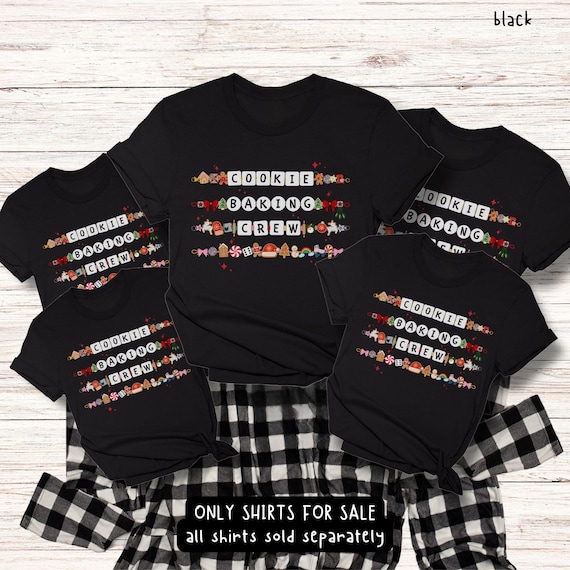 Matching Family Christmas Cookie Baking Crew Shirts, Family Christmas T-Shirts for Bakers, Cookie Crew Shirt for Kids, Cookie Decorating Tee