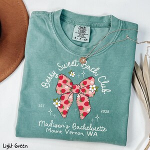 Strawberry Personalized Bachelorette Party Shirts, Custom Comfort Colors® Fresh Off Market Berry Matching Team Bride Tee, Bridal Party Gift